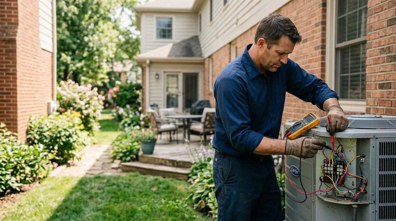 HVAC technician working near Bellflower, MO